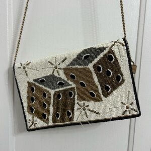 Mary Frances beaded dice crossbody purse